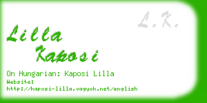 lilla kaposi business card